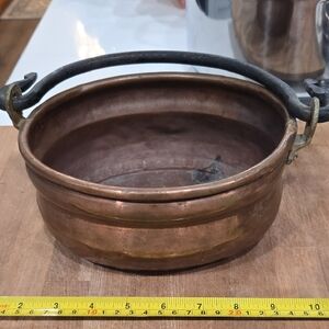 Source Unknown Copper Pot with Black Handle